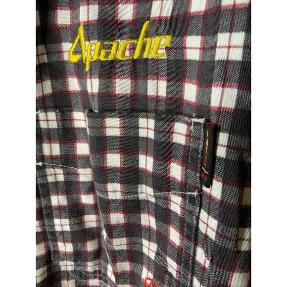 Ariat Work Flame Resistant Plaid Button Down Shirt Mens XXL Tall Long Sleeve Top - Picture 8 of 12